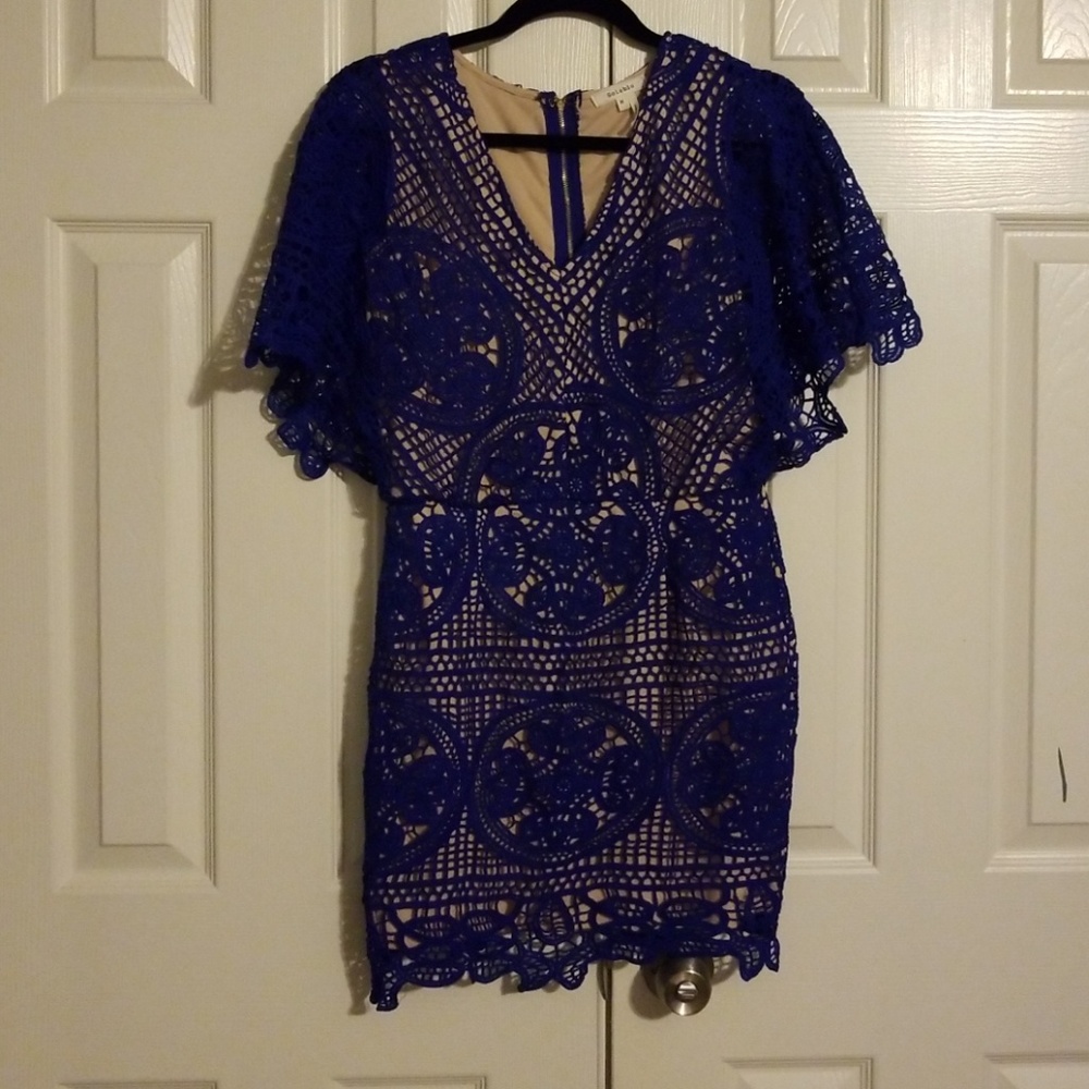 Blue lace dress